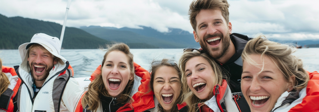 A group on the water.