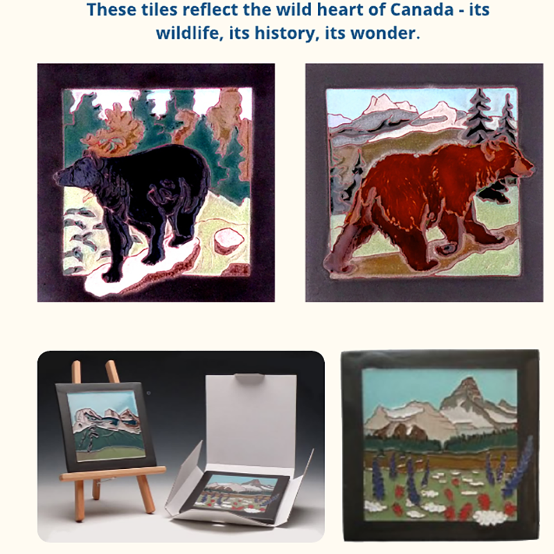 These tiles reflect the wild heart of Canada - its wildlife, its history, its wonder.